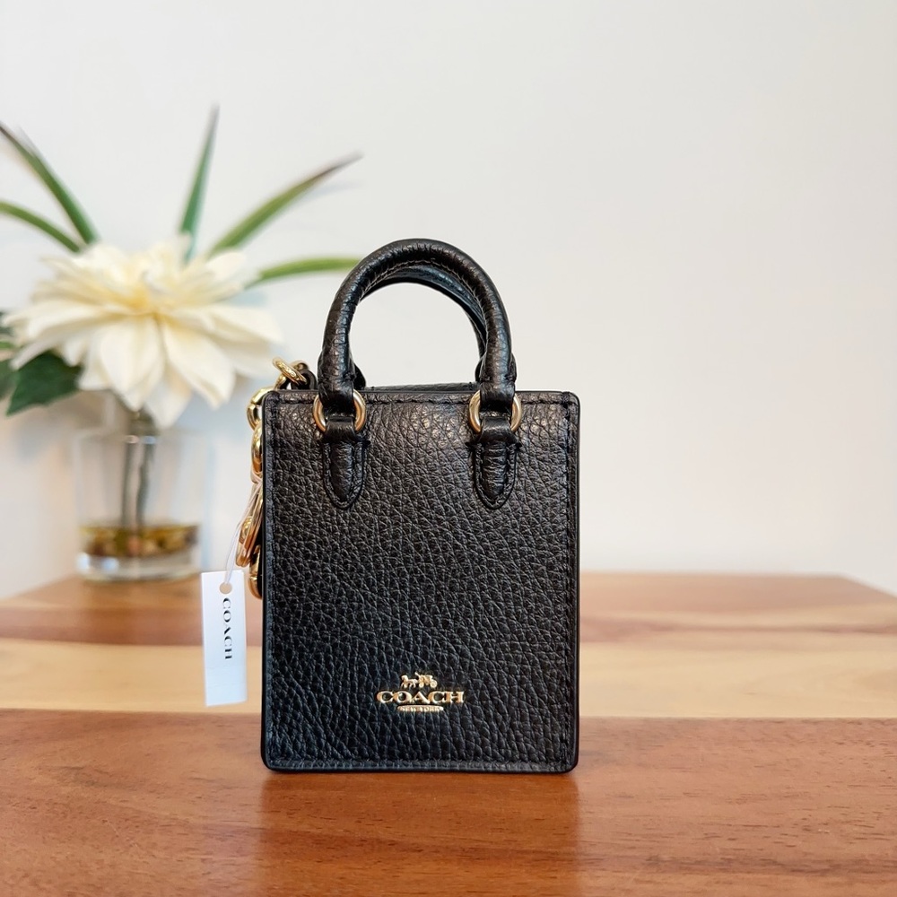 NWT Coach North/South Mini Tote Bag‎ Charm